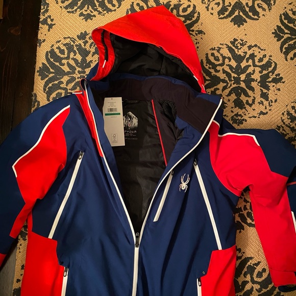Spyder Men’s Leader ski jacket new with tags. Size Large. Colour volcano/abyss - Picture 1 of 3